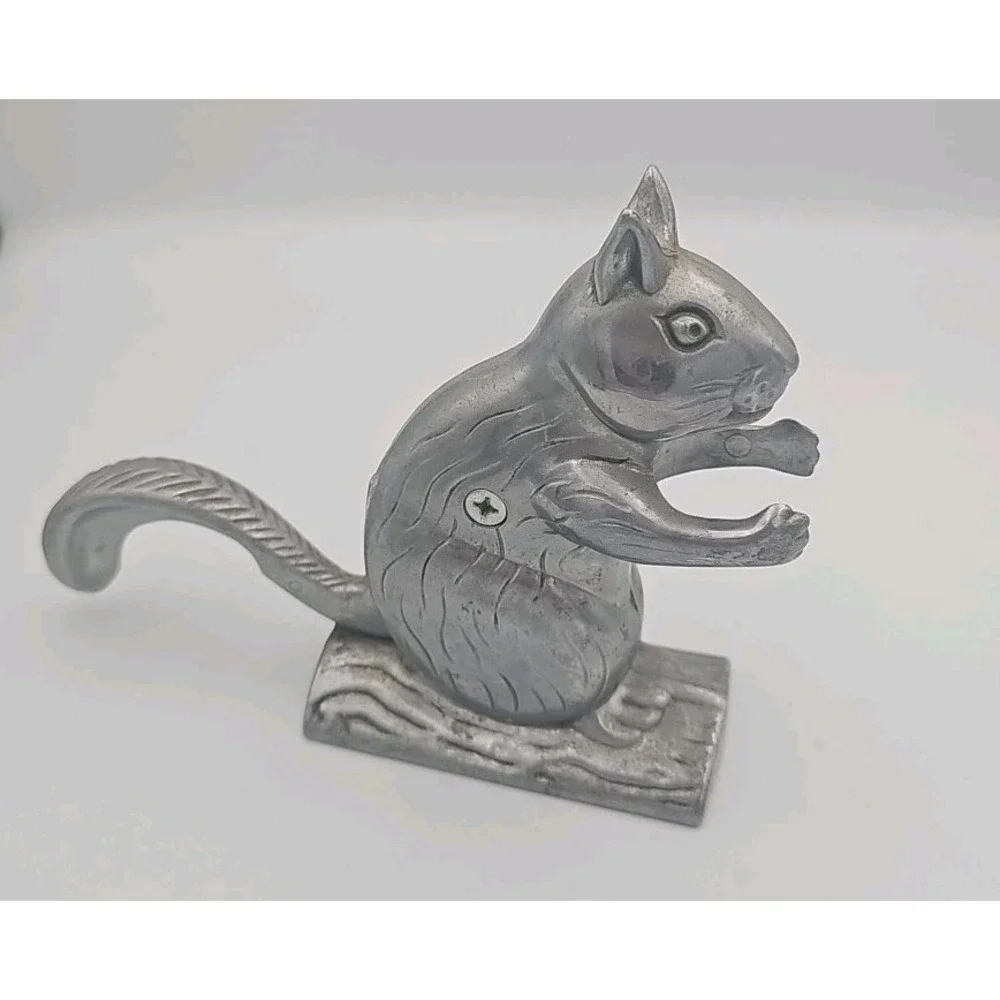 Vintage Cast Aluminum Metal Squirrel Nut Cracker 6